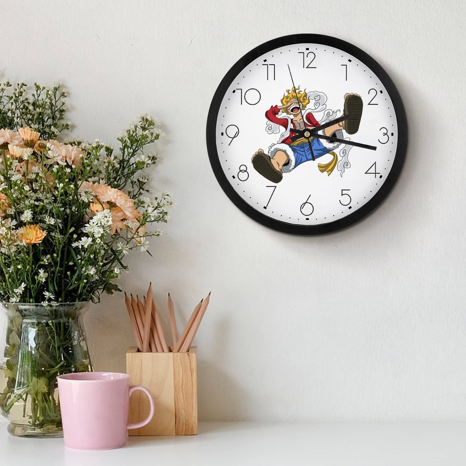 Amazon.co.jp: 掛け時計 ワンピース ONE PIECE ルフィ 壁掛け時計 かけ